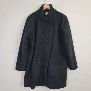 Marine Layer Black Wool Coat